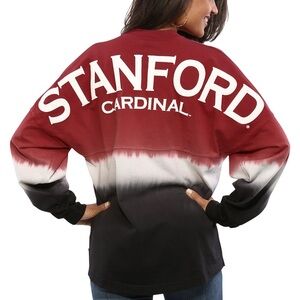 Stanford Cardinal Ombre Long Sleeve Dip-Dyed Spirit Jersey - Size Large